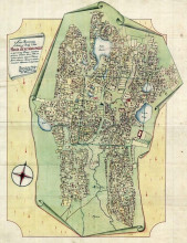 Szabadka legkorábbi térképe 1778-ból. Szabadkai Történelmi Levéltár